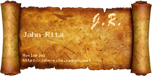 Jahn Rita névjegykártya